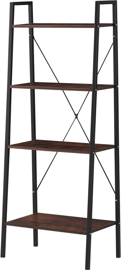 Luxury4Home ALTE R2 - Boekenkast - Loftstijl - Draagbaar - Zwart / Rustiek Eiken
