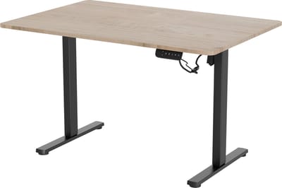 Vestland Zit-Sta Bureau Elektrisch In Hoogte Verstelbaar - Conform ARBO-norm - Geheugenfunctie - 120 x 80 CM - Eiken Zwart