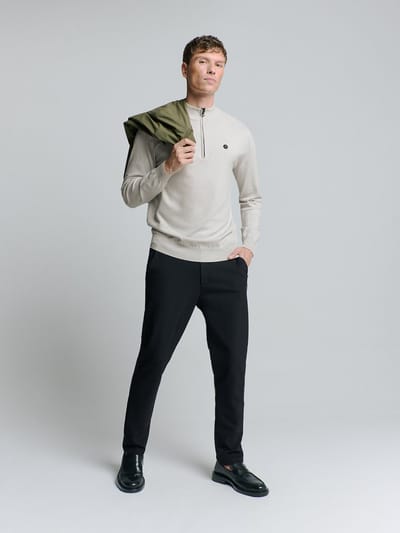 Sweater met halve ritssluiting