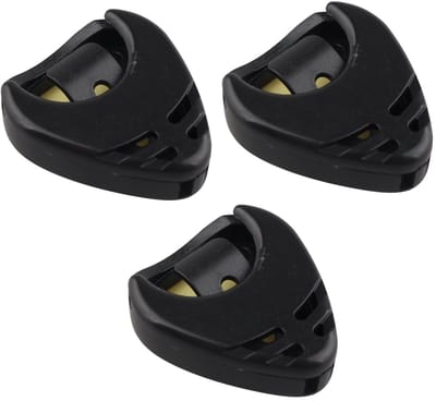 Dailygoods- Gitaar Plectrum Houder - 3 Stuks - Kunststof - Veerbelast - Draagbaar - Eenvoudig te Bevestigen - Willekeurige Kleur - Plectrumhouder