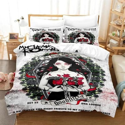 Ensembles de literie My Chemical Romance imprimés en 3D ensemble de literie exquis housse de couette ensemble de couette cadeau d'anniversaire de luxe 70x133cm 2pcs