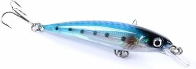 Visaas 1 stuk Minnow vissen lok 13,5 cm 15,5 g langzaam zinken wobbler tackle plastic hard kunstaas diepte voor baars snoek