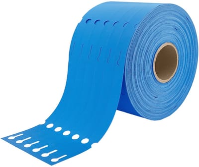 CombiCraft Blanco sleufetiketten 160x17mm voor thermal transferprinters op rol blauw - 1 rol met 4000 etiketten