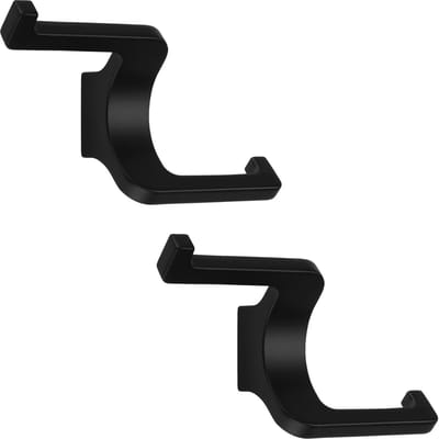 SOTECH 2 stuks Dubbele haken BILL zwart mat 107,5 x 64,5 x 38,5 mm met verdekte bevestiging Jashaken uit de BlackLine collectie