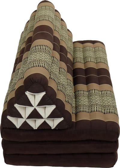 Fine Asianliving Thai Cushion Three-fold 80x190cm Triangle Cushion XXXL 8 Roll Seat Meditatie Mat Matras