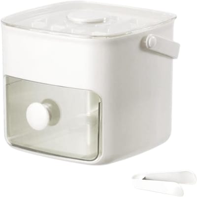 IJsblokjesmaker Dubbellaags - IJsblokjesbak Vriezer - Dranken Koelen - Snelle Pop Functionaliteit - 48 Kubussen - Wit