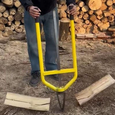 Handmatige Houtsplijter - Brandhout Splijter - Hout Voorbereiden - Traagheid Principe - Tot 99cm - Zwart
