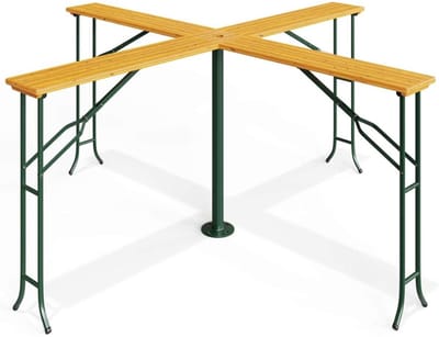 Zylo® Biertafel - Biertafels - Biertafelset - 241x241x104cm - Bruin