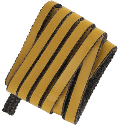 KOTARBAU® Kachelband, Kachelkoord, 15 x 4 mm, Ovenafdichtband, 2,5 m, Haardafdichting, Glasvezel, Zwart, Zelfklevende Glasvezel Touw, Hittebestendig Vuurvaste Deurpakking