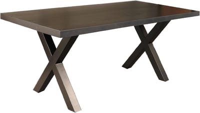 Eettafel Rechthoekig - Eetkamertafel Hout - Gezellig Tafelen - Duurzaam Mangohout - 180x90cm - Zwart