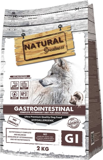 Hondenvoer Natural Greatness - Gastrointestinal Graanvrij Hypoallergeen - 2kg