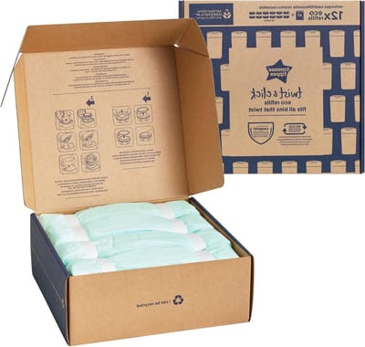 Luieremmer Navullingen - Eco Cassettes - Geurvrij Huis - Antibacteriële Film - 12 Stuks - Multicolor
