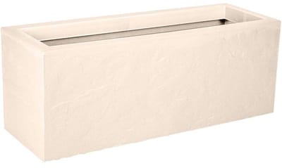 EDA Bloembak Plantenbak 25 liter - 59 x 19,5 cm - Hoogte 22,8 cm - Beige