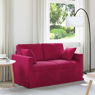 vidaXL - Bank - Wijnrood - 138 - x - 78 - x - 80 - cm - Fluweel