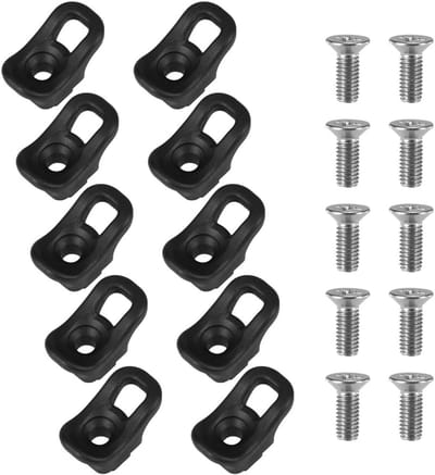 Kajak Dekogen - Vastzetlussen - Bevestigingspunten Maken - Stevig Nylon Materiaal - 10 Stuks - Zwart