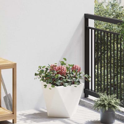 vidaXL Plantenbak Wit 30 x 30 x 30 cm Staal