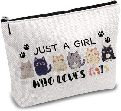 VT Goods - Make-up tas - Kattenmotief - Multifunctioneel gereedschap - 25 x 18 cm - Grappig cadeau - Geschikt voor kattenliefhebbers - Reis etui