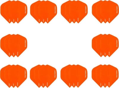 10 sets (30 stuks) Super Sterke Oranje Poly XS100 - flights - dart flights