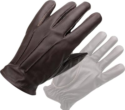 DriveLux™ 100% Leren Handschoenen Heren - Espresso Elegance - Leren Handschoenen- Dames & Heren - Maat S (: 18,5 - 20,5 cm) - Ademend en Waterbestendig - Polished Leather