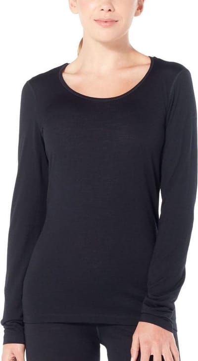 WOMENS 200 OASIS LS SCOOP - LONG SLEEVE - DAMES - ZWART