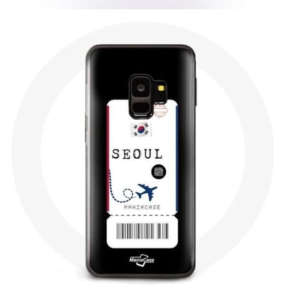 Case voor Samsung Galaxy S9 Vliegticket Seoul Zuid-Korea