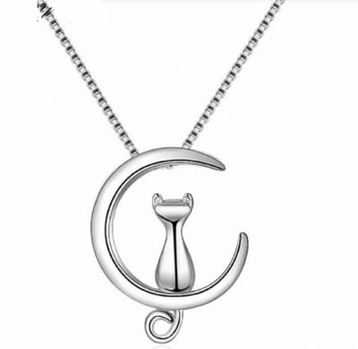 Ketting-Kismo-poesje- zilver - Charme Bijoux