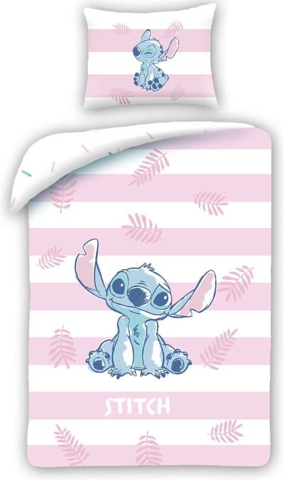 Disney Lilo & Stitch Dekbedovertrek, Stripes - Eenpersoons - 140 x 200 cm - Katoen