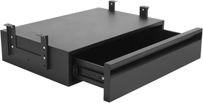 Onder Bureau Lade - Opbergbak - Bureau Organisatie - Stevige Montage - 18 inch - Zwart