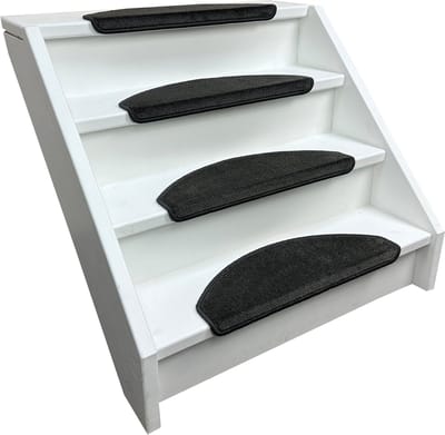 Elite Trapmatten - 15 stuks - Softstep Antraciet - 56x17x3,5cm - halve maantjes