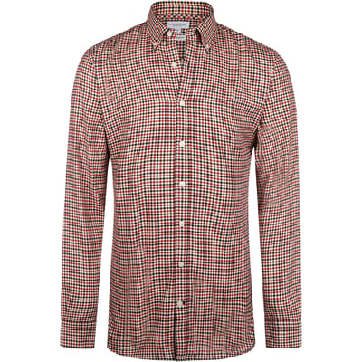 McGregor Tattersal Check Shirt Chesnut Maat: S | Casual Overhemden Outlet | Heren | Zwart