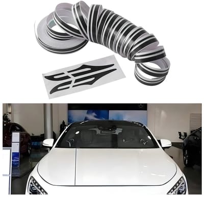 Dailygoods- Motorkap Sticker Waterdicht - Auto Sticker voor Decoratie - Universele Sticker - Vinyl - 12 mm x 9,80 m - Sterke Hechting - Autosticker