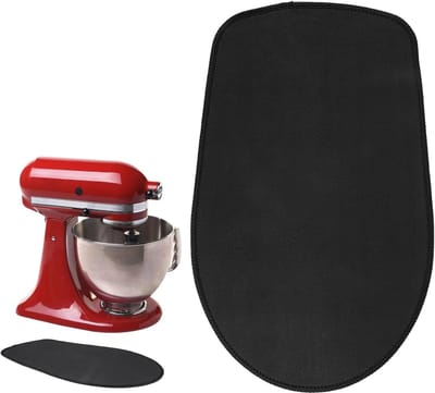 Keukenmachine Onderlegger - Mixer Accessoire - Apparaten Verplaatsen - Krasvrij Werkblad - 34 x 21cm - Zwart