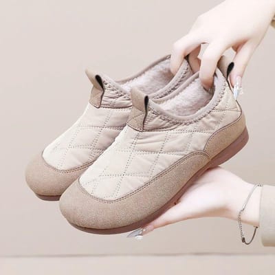 Hiver avec des chaussures chaudes à la mode, chaussures en coton décontractées pour femmes avec semelles souples 40 gray