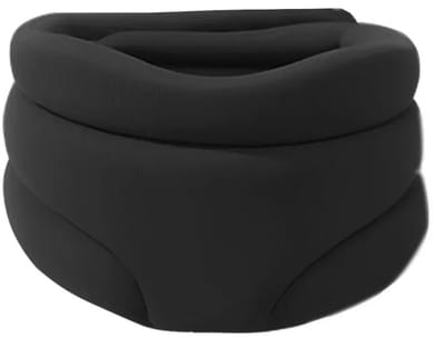 WiseGoods Premium Cervicale Nekbrace Ondersteuning Slapen - Zacht Schuim Stabiliseert Nekpijn - Brace - Gezondheid - 57CM Zwart