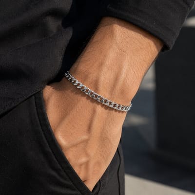 Engravia by Derya – Heren Armband – Roestvrij Staal (RVS) – Cubaanse Schakelarmband – Cadeau voor Mannen