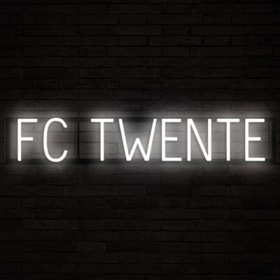 FC TWENTE - Lichtreclame Neon LED bord verlicht | SpellBrite | 87,38 x 16 cm | 6 Dimstanden & 8 Lichtanimaties | Reclamebord neon verlichting