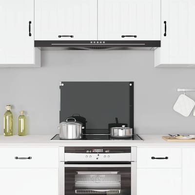 vidaXL - Spatscherm - keuken - 70x50 - cm - gehard - glas - zwart