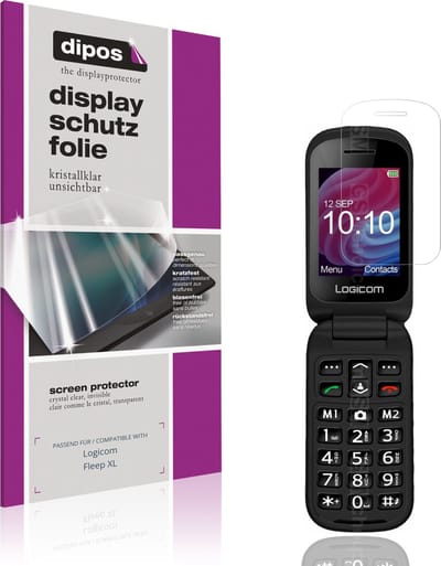 dipos – 4x Beschermfolie geschikt voor Logicom Fleep XL | Krasbestendige & heldere Screenprotector Ultra-Thin