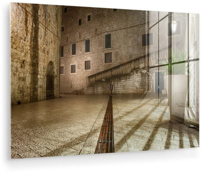 ® Glasschilderij 180x120 cm - Schilderij acrylglas - De stadslobby van Dubrovnik in Kroatië - Foto op glas - Muurdecoratie woonkamer - Wanddecoratie slaapkamer - Schilderijen