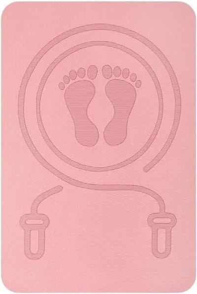 Springmat - Oefenmat Fitnesskussen - Touwspringen Beschermen - Schokabsorberend Geluiddempend - 40 x 60 cm - Roze
