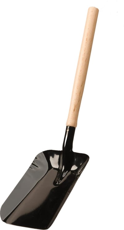 Kolenschep met Houten Handvat 34,5cm - 25,5 x 17cm - Zwart