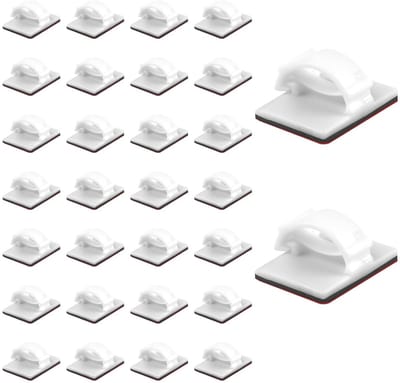 Famanu – Kabelhouders - zelfklevende kabelclips voor glasvezelkabel - kabelgeleiding voor kabelbeheer - kabelklemmen voor netwerkkabel en audiokabel - kabelclips - organizer - binnen en buiten - transparant