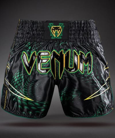 Venum Matupa Muay Thai Shorts – Zwart/Groen/Goud | Professionele Muay Thai & Kickboks Shorts - L