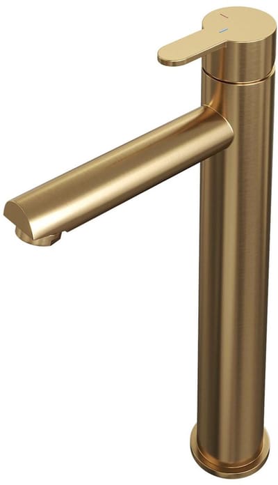 Brauer Gold Edition Verhoogde Opbouw Wastafelmengkraan Model D Goud Geborsteld PVD