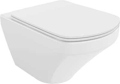 Mexen Vito Rimless wc-pot met slanke, zacht sluitende duroplast bril, wit glanzend - 30174000