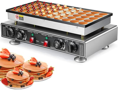 Mini Pannenkoekenbakker - Apparaat Pofertjes - Thuis Bakken - 50 Pannenkoeken Tegelijk - 46 cm - Zwart
