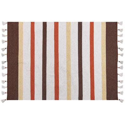 HISARLI - Vloerkleed - Lichtbeige - 160 x 230 cm - Katoen