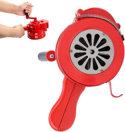 Handslinger Sirene - Alarm Handmatig - Noodsituaties Alarmeren - 110 Decibel Geluid - 23 x 11 x 11 cm - Rood