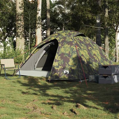 vidaXL - Koepeltent - 3-persoons - waterdicht - camouflage