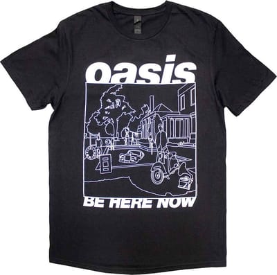 Oasis - Be Here Now Line Drawing Heren T-shirt - S - Zwart